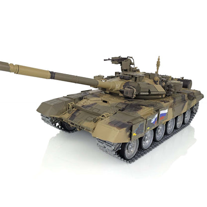 IN Stock Henglong 1/16 7.0 Russian T90 3938 RTR RC Tank Model FPV 360 Degrees Turret BB IR Metal Tracks Road Drive Idler Wheels
