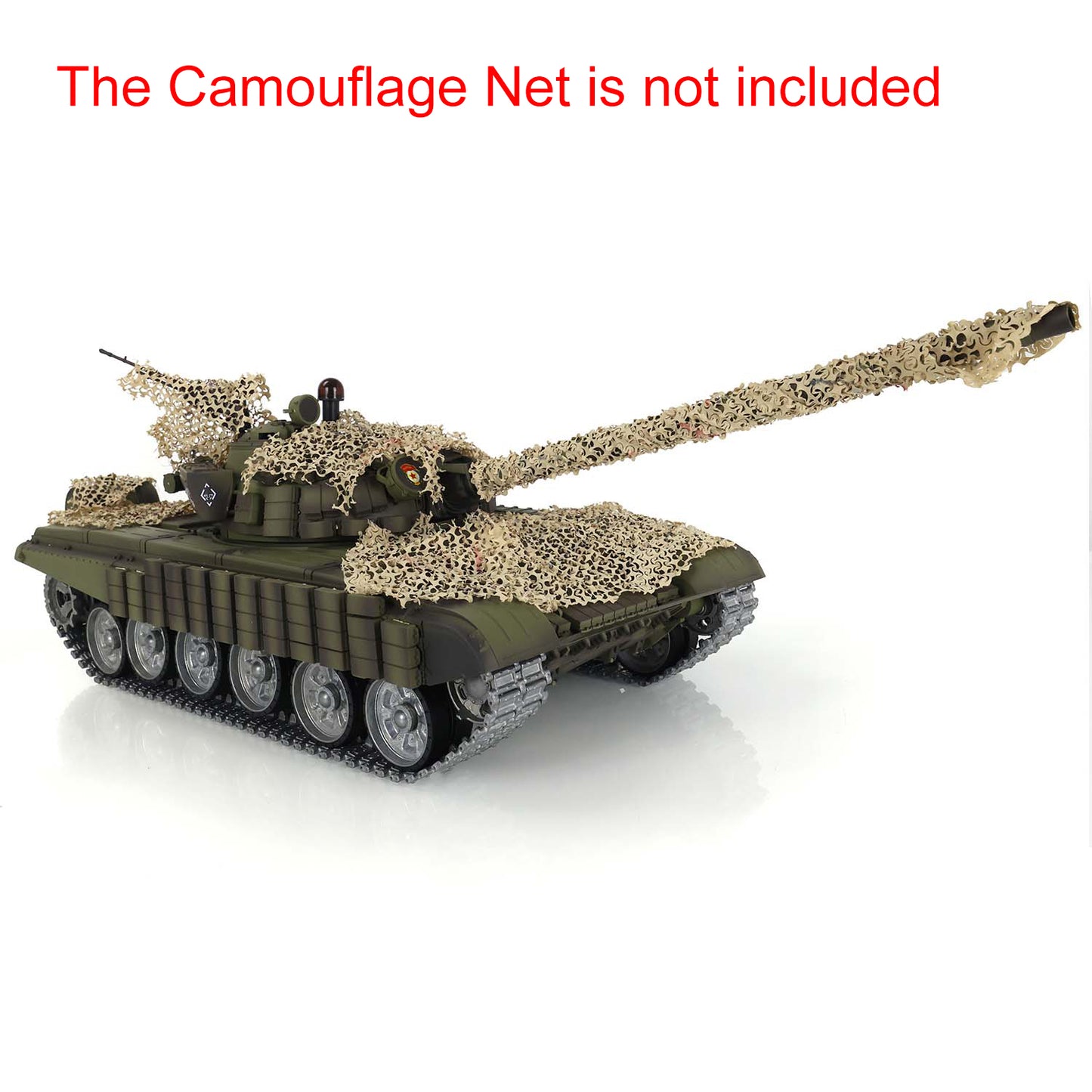 Henglong 7.0 1/16 3939 Russian T72 RTR RC Tank BB IR Smoke 360 Degree Turret Metal Tracks Road Drive Idler Wheel Gearbox Tracks