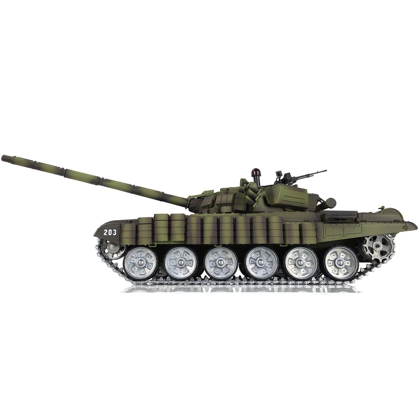Henglong 7.0 1/16 3939 Russian T72 RTR RC Tank BB IR Smoke 360 Degree Turret Metal Tracks Road Drive Idler Wheel Gearbox Tracks