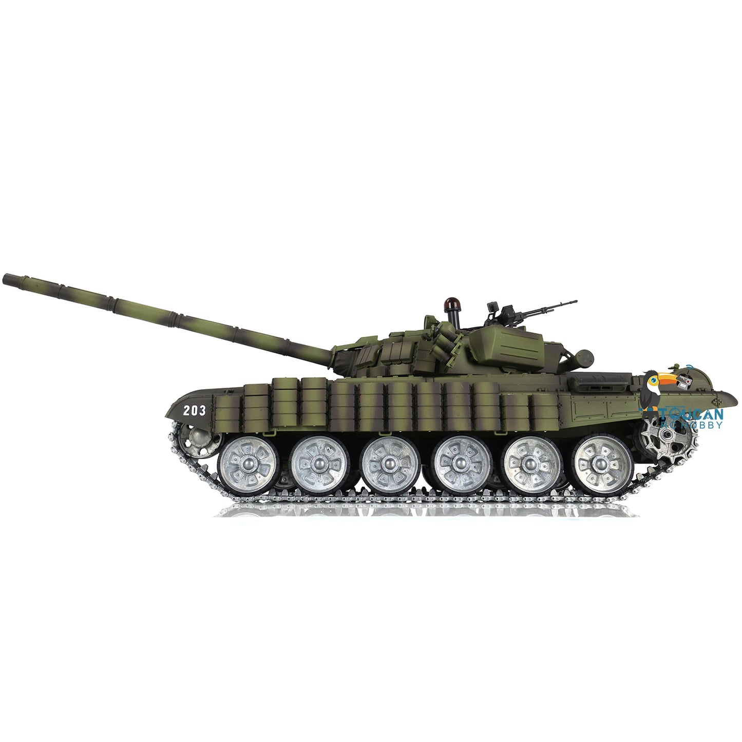 Henglong 1/16 TK7.0 Russian T72 RTR RC Tank 3939 with BB IR 360 Degrees Turret Smoke Metal Tracks Gearbox Sprockets Idlers Road Wheels