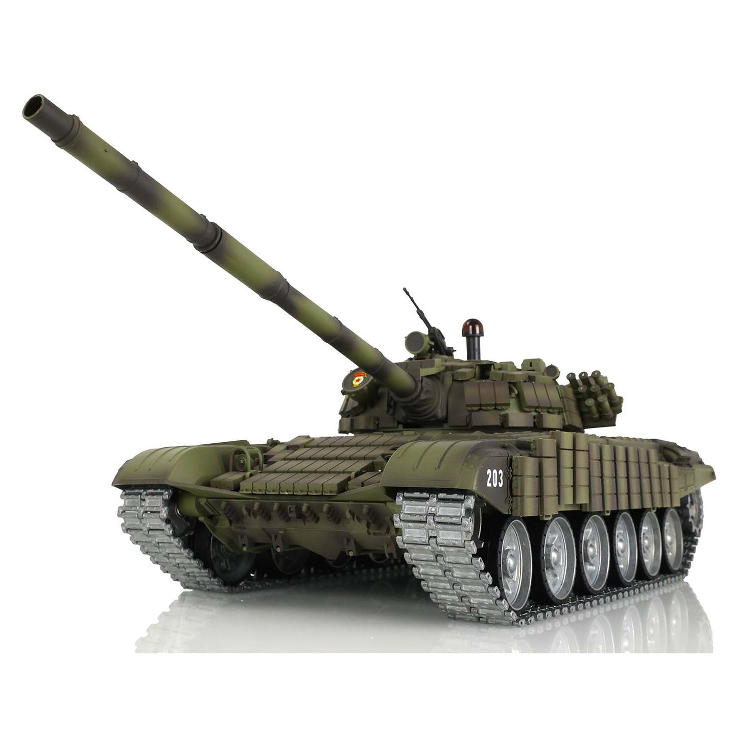 Henglong 7.0 1/16 3939 Russian T72 RTR RC Tank BB IR Smoke 360 Degree Turret Metal Tracks Road Drive Idler Wheel Gearbox Tracks