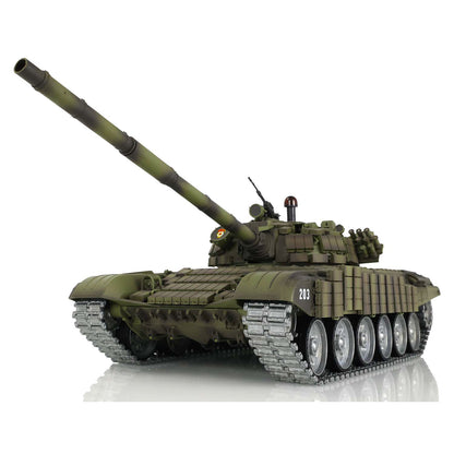 Henglong 7.0 1/16 3939 Russian T72 RTR RC Tank BB IR Smoke 360 Degree Turret Metal Tracks Road Drive Idler Wheel Gearbox Tracks