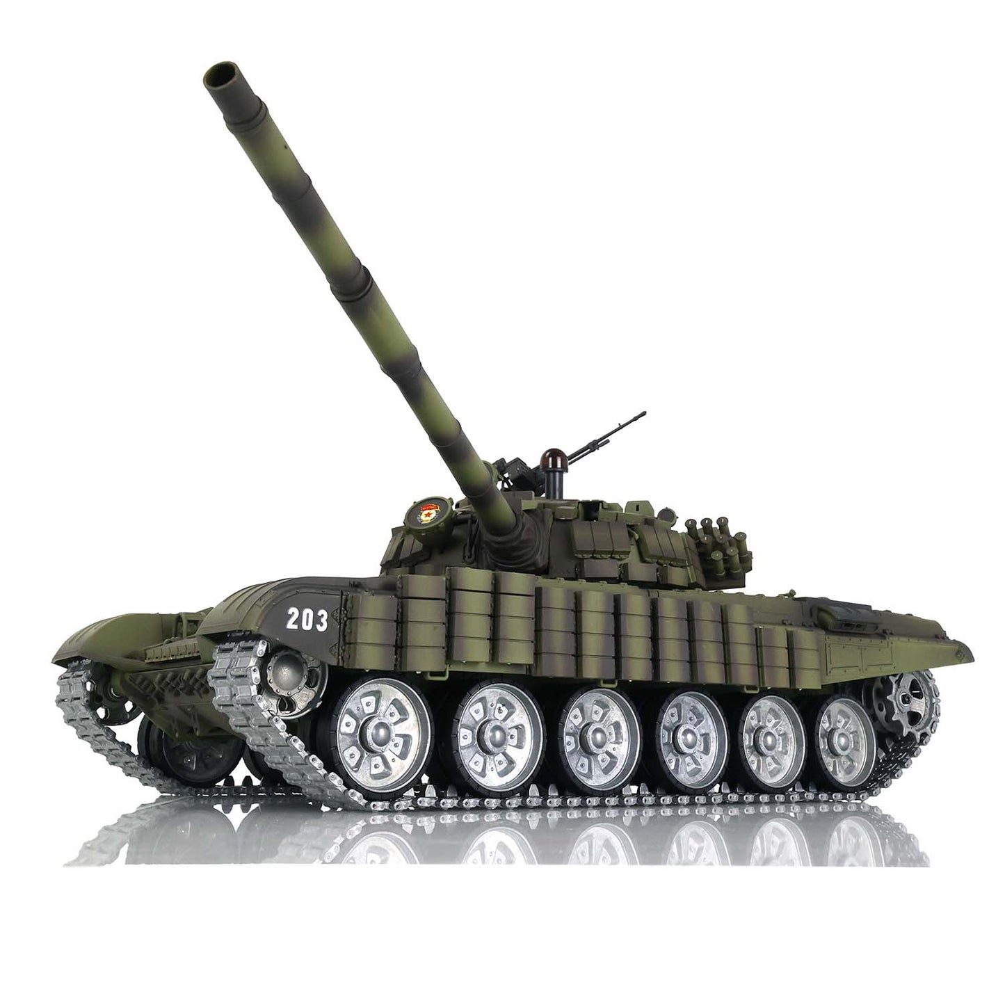 Henglong 7.0 1/16 3939 Russian T72 RTR RC Tank BB IR Smoke 360 Degree Turret Metal Tracks Road Drive Idler Wheel Gearbox Tracks