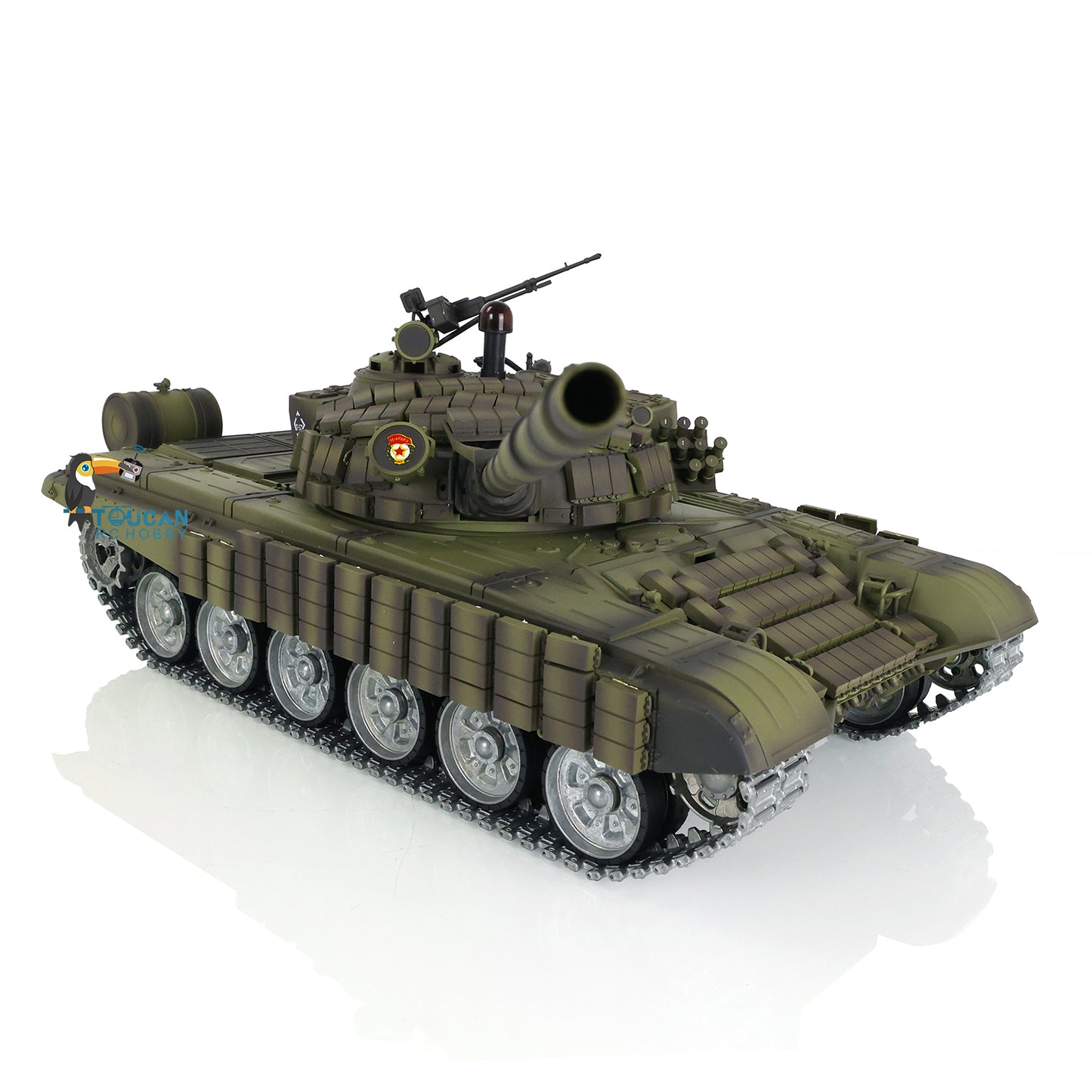 Henglong 1/16 TK7.0 Russian T72 RTR RC Tank 3939 with BB IR 360 Degrees Turret Smoke Metal Tracks Gearbox Sprockets Idlers Road Wheels