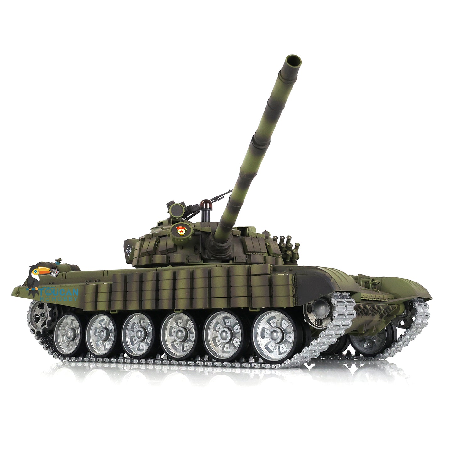 Henglong 1/16 TK7.0 Russian T72 RTR RC Tank 3939 with BB IR 360 Degrees Turret Smoke Metal Tracks Gearbox Sprockets Idlers Road Wheels