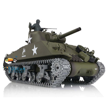 Henglong 1/16 Customized 7.0 M4A3 Sherman RC Tank 3898 360 Degree FPV IR BB Smoke Barrel Recoil Sound Metal Tracks Radio Control Military Vehicle Model