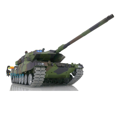 Henglong 1/16 TK7.0 Version Customized Leopard2A6 RC Tank Model 3889 w/ Metal Tracks FPV BB Shooting 360 Degrees Rotating Turret