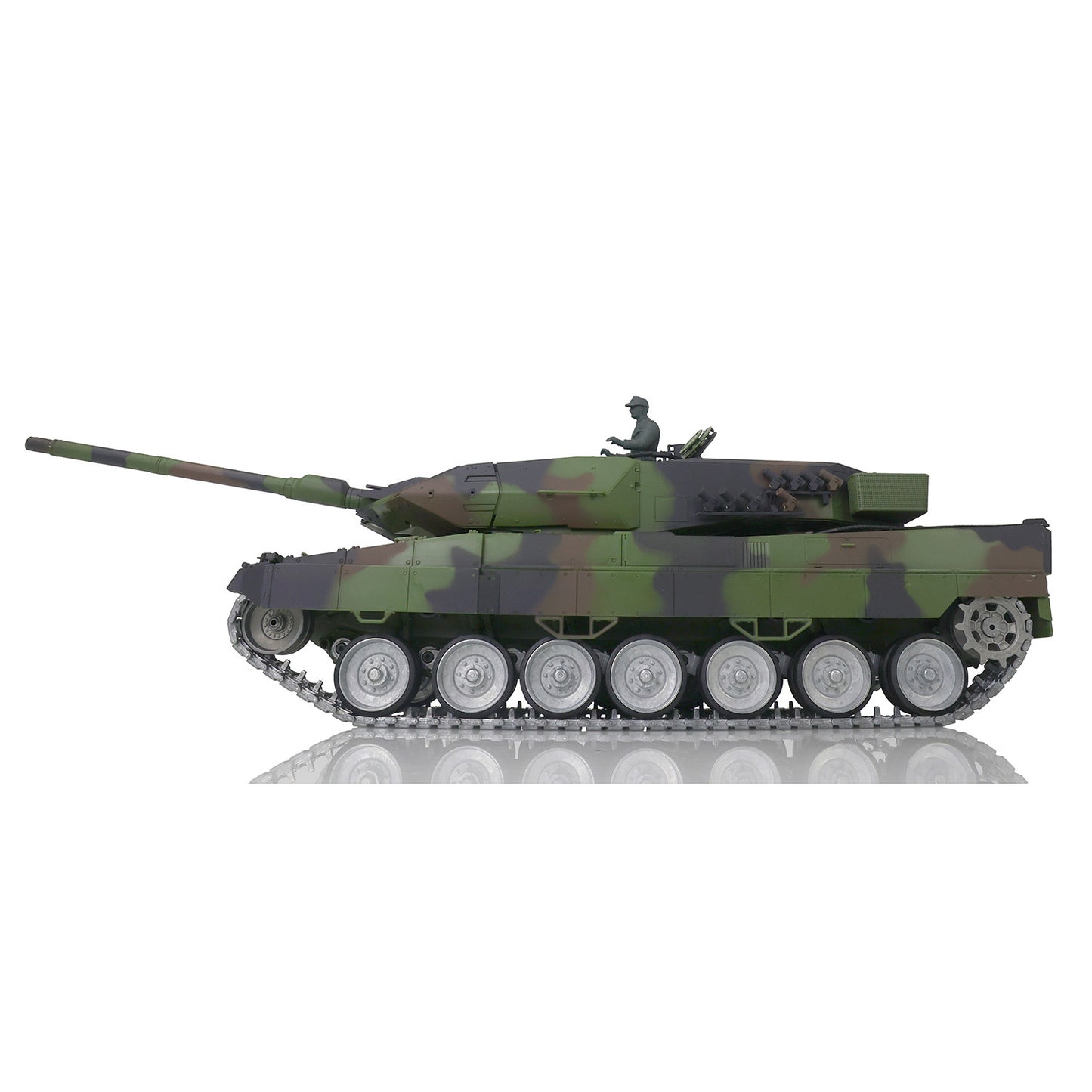 Henglong 1/16 7.0 Leopard2A6 RTR RC Tank Remote Control Military Model 3889 IR BB Smoke Barrel Recoil 360 Degree Turret Metal Tracks Wheels Gearbox