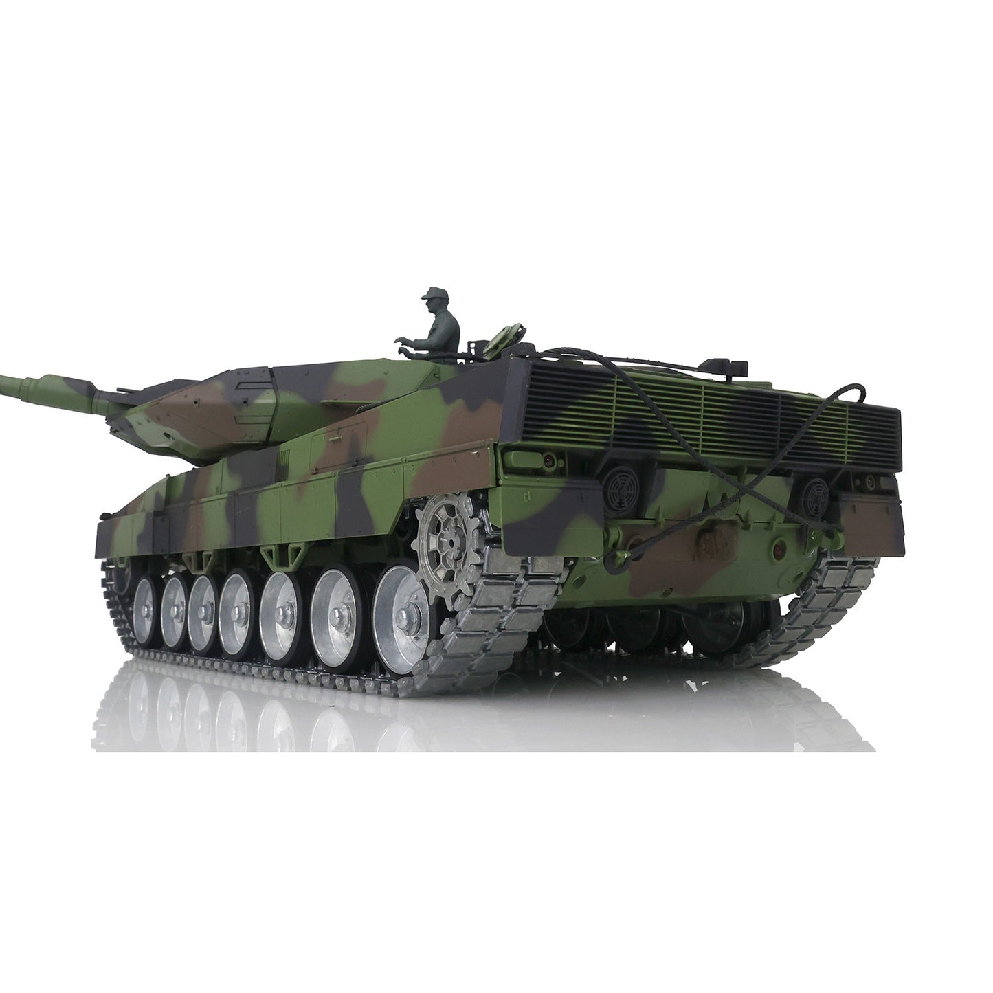Henglong 1/16 7.0 Leopard2A6 RTR RC Tank Remote Control Military Model 3889 IR BB Smoke Barrel Recoil 360 Degree Turret Metal Tracks Wheels Gearbox