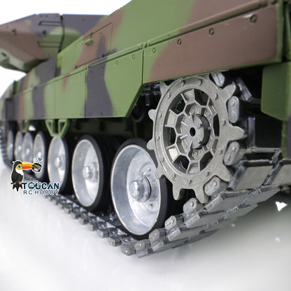 Henglong 1/16 TK7.0 3889 Leopard2A6 RTR RC Tank with FPV Barrel Recoil BB IR Smoke 360 Degrees Turret Metal Tracks Road Drive Idler Wheels Gearbox