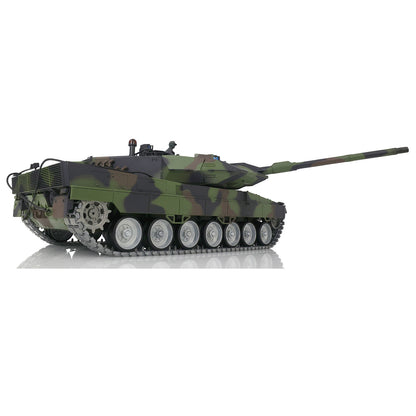 Henglong 1/16 7.0 Leopard2A6 RTR RC Tank Remote Control Military Model 3889 IR BB Smoke Barrel Recoil 360 Degree Turret Metal Tracks Wheels Gearbox
