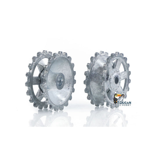 1Pair Metal Sprockets Driving Wheel Road Wheels Idler for HengLong 1/16 RC Battle Tank 3858 3859 German Panzer IV F F2 Military Armored Car Toy