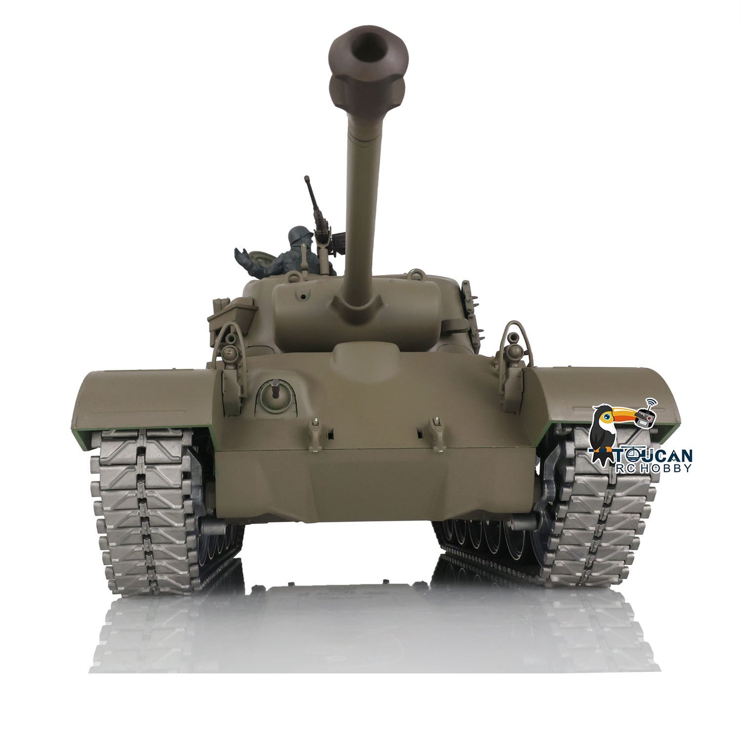 Henglong 1/16 7.0 FPV Customized M26 Pershing RTR RC Tank 3838 Metal Tracks Driving Road Wheels 360 Degree Turret Rotation Infrared Combating