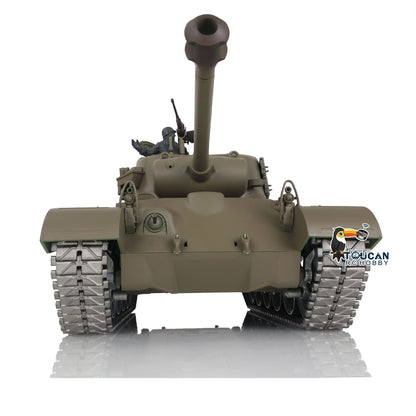 2.4G Henglong 1/16 Snow 7.0 Customized M26 RTR RC Tank 3838 Metal Tracks Road Driving Wheels 360 Degree Turret Rotation BB Unit