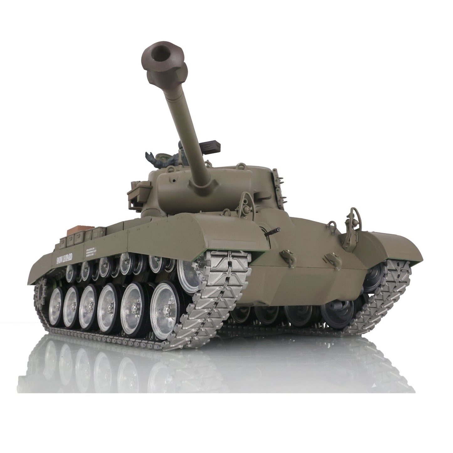 US Stock Henglong 1/16 7.0 Customized 3838 M26 Pershing RTR RC Tank 360 Degree Turret Rotation Metal Tracks Drive Idler Road Wheels Gearbox