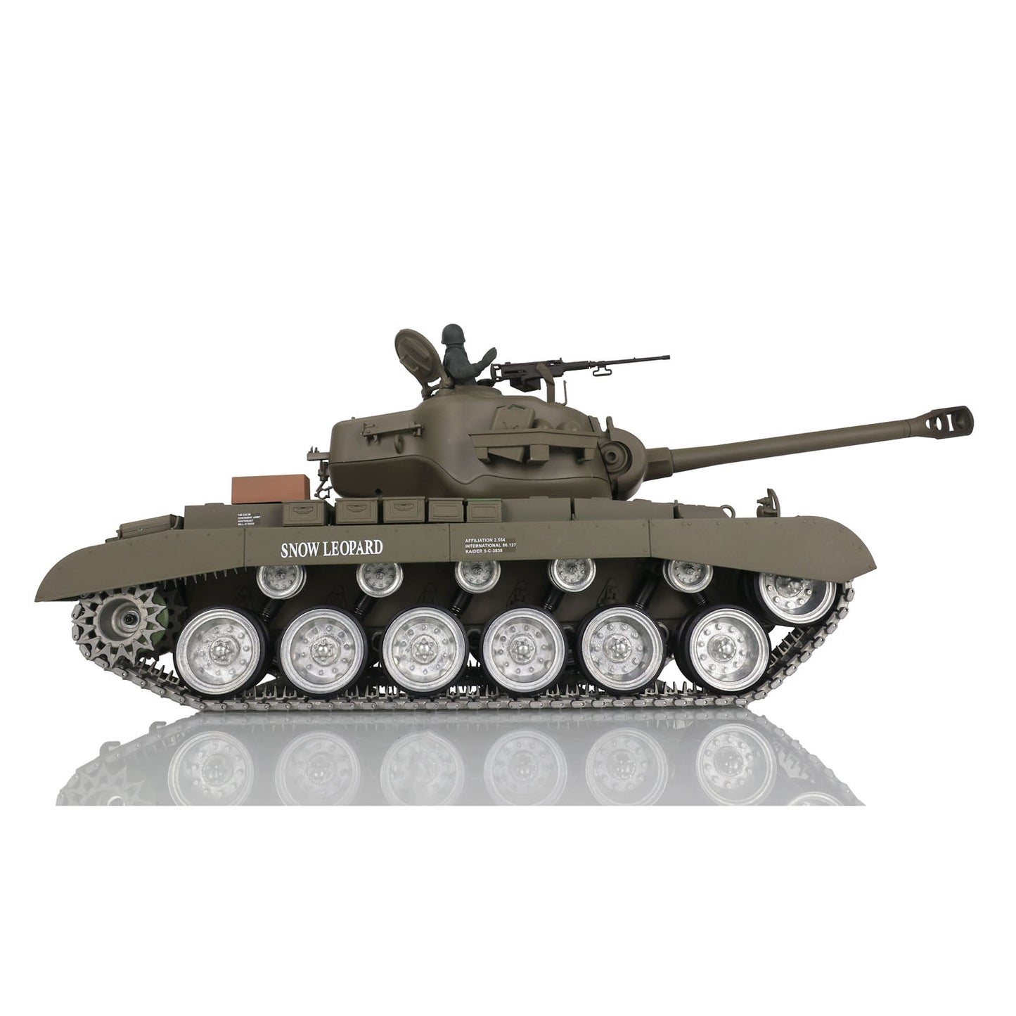 Henglong 1/16 7.0 Customized M26 Pershing 3838 RTR RC Tank FPV BB IR 360 Degree Turret Smoke Metal Tracks Drive Road Idlers Wheels Gearbox