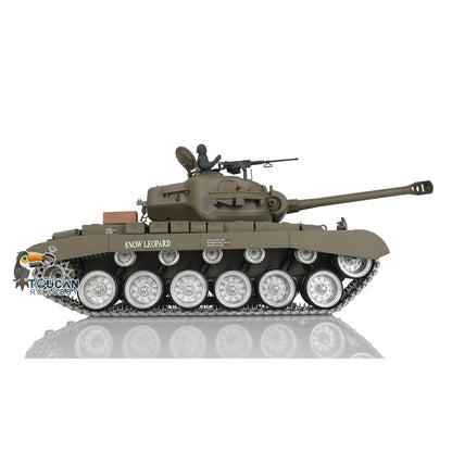 2.4G Henglong 1/16 Snow 7.0 Customized M26 RTR RC Tank 3838 Metal Tracks Road Driving Wheels 360 Degree Turret Rotation BB Unit