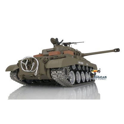 Henglong 1/16 7.0 FPV Customized M26 Pershing RTR RC Tank 3838 Metal Tracks Driving Road Wheels 360 Degree Turret Rotation Infrared Combating