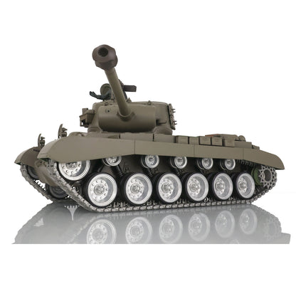 US Stock Henglong 1/16 7.0 Customized 3838 M26 Pershing RTR RC Tank 360 Degree Turret Rotation Metal Tracks Drive Idler Road Wheels Gearbox