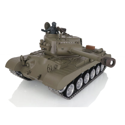 Henglong 1/16 7.0 Customized M26 Pershing 3838 RTR RC Tank FPV BB IR 360 Degree Turret Smoke Metal Tracks Drive Road Idlers Wheels Gearbox