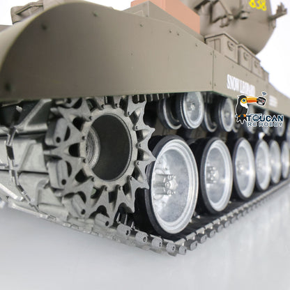 Henglong 1/16 TK7.0 Customized USA M26 Pershing 3838 RTR RC Tank with Metal Tracks Drive Road Idlers Wheels Gearbox