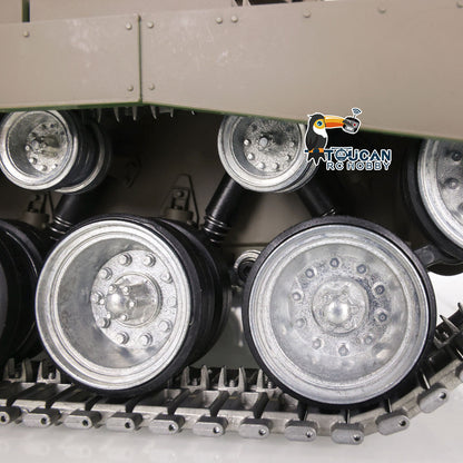 2.4G Henglong 1/16 Snow 7.0 Customized M26 RTR RC Tank 3838 Metal Tracks Road Driving Wheels 360 Degree Turret Rotation BB Unit