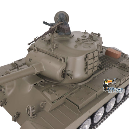 Henglong 1/16 7.0 FPV Customized M26 Pershing RTR RC Tank 3838 Metal Tracks Driving Road Wheels 360 Degree Turret Rotation Infrared Combating