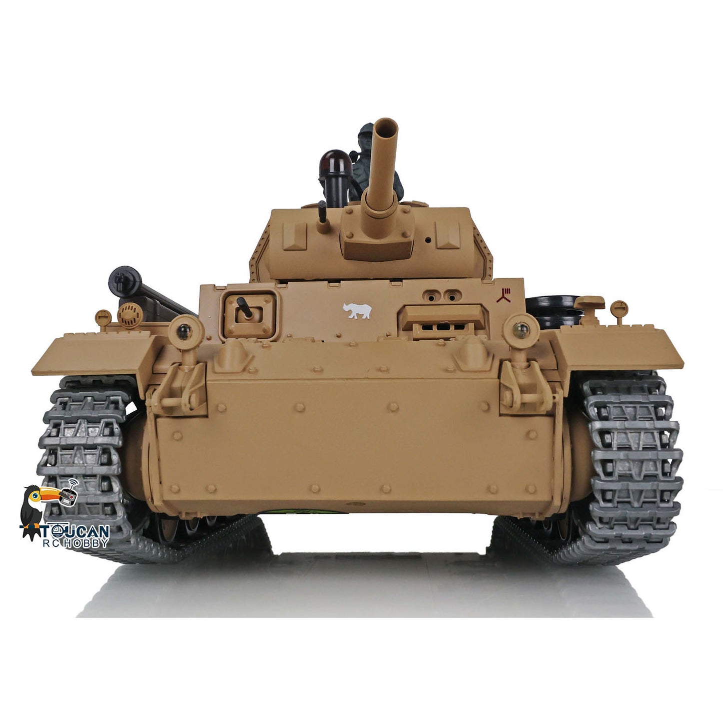 2.4G Henglong 1/16 Snow 7.0 Upgraded Panzer III H RTR RC Tank 3849 Metal Tracks Sprocket Wheels BB Infrared Combating System
