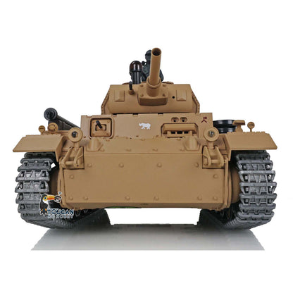 Henglong 1/16 Scale 7.0 Upgraded Panzer III H RTR RC Tank 3849 360 Degree Turret Rotation Metal Tracks Sprocket Wheels Infrared Combating System