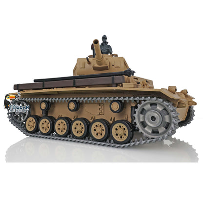 2.4G Henglong 1/16 Snow 7.0 Upgraded Panzer III H RTR RC Tank 3849 Metal Tracks Sprocket Wheels BB Infrared Combating System