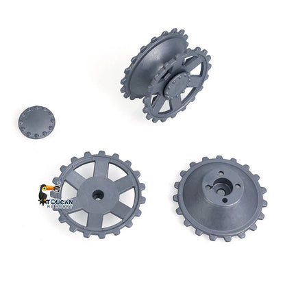 Metal Tracks Sprockets Idlers Road Wheels Tank Machine Gun For HengLong 1/16 3858/3859 Remote Control Tank Vehicle Accessories