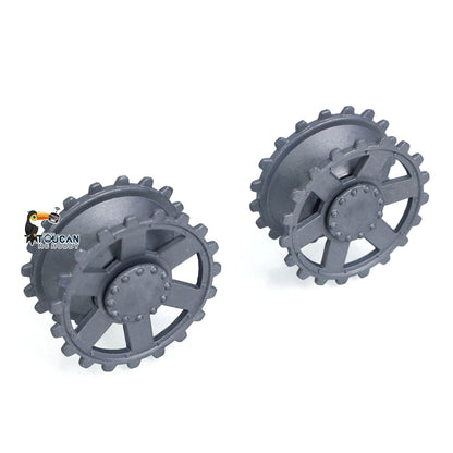 Metal Tracks Sprockets Idlers Road Wheels Tank Machine Gun For HengLong 1/16 3858/3859 Remote Control Tank Vehicle Accessories