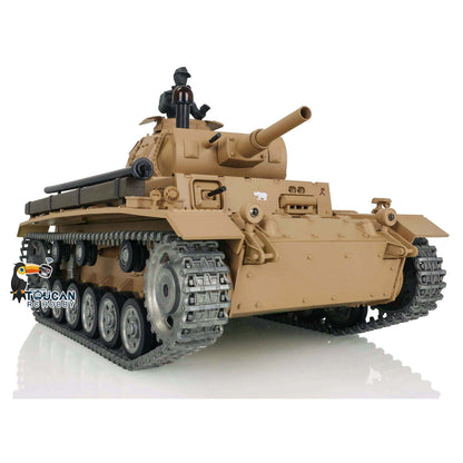 Henglong 1/16 TK7.0 German Panzer III H RTR RC Tank 3849 FPV 360 Degrees Turret BB IR Smoke Metal Barrel Tracks Sprockets Idlers Road Wheels