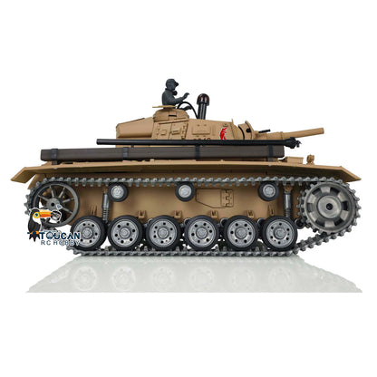 Henglong 1/16 TK7.0 German Panzer III H RTR RC Tank 3849 FPV 360 Degrees Turret BB IR Smoke Metal Barrel Tracks Sprockets Idlers Road Wheels