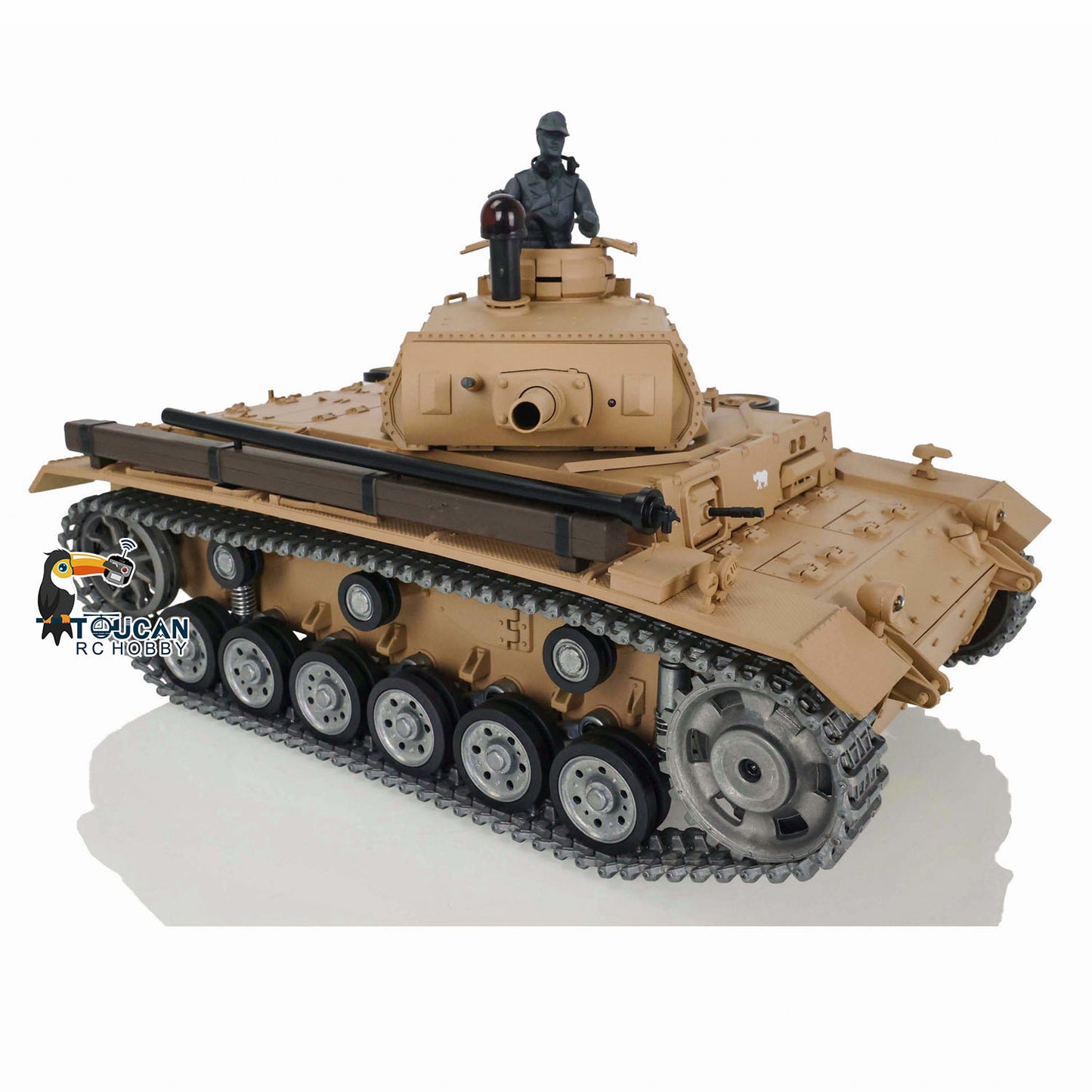 Henglong 1/16 TK7.0 German Panzer III H RTR RC Tank 3849 FPV 360 Degrees Turret BB IR Smoke Metal Barrel Tracks Sprockets Idlers Road Wheels