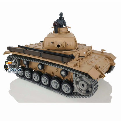 Henglong 1/16 TK7.0 German Panzer III H RTR RC Tank 3849 FPV 360 Degrees Turret BB IR Smoke Metal Barrel Tracks Sprockets Idlers Road Wheels
