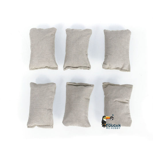 US Warehouse 6pcs Sandbag Earthbags Model for 1/16 Heng Long RC Tanks 1/14 Radio Control Military Car Truck Model Decoration Parts