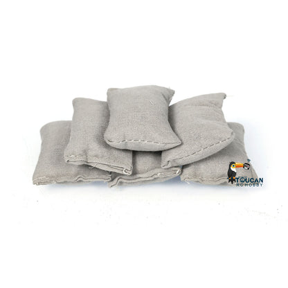 US Warehouse 6pcs Sandbag Earthbags Model for 1/16 Heng Long RC Tanks 1/14 Radio Control Military Car Truck Model Decoration Parts