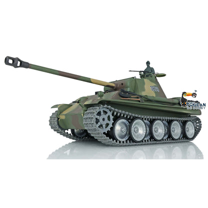 Henglong 1/16 Scale 7.0 Panther G RTR RC Tank 3879 Metal Tracks Wheels 360 Degree Turret Smoke BB Infrared Combating System Barrel Recoil Sound
