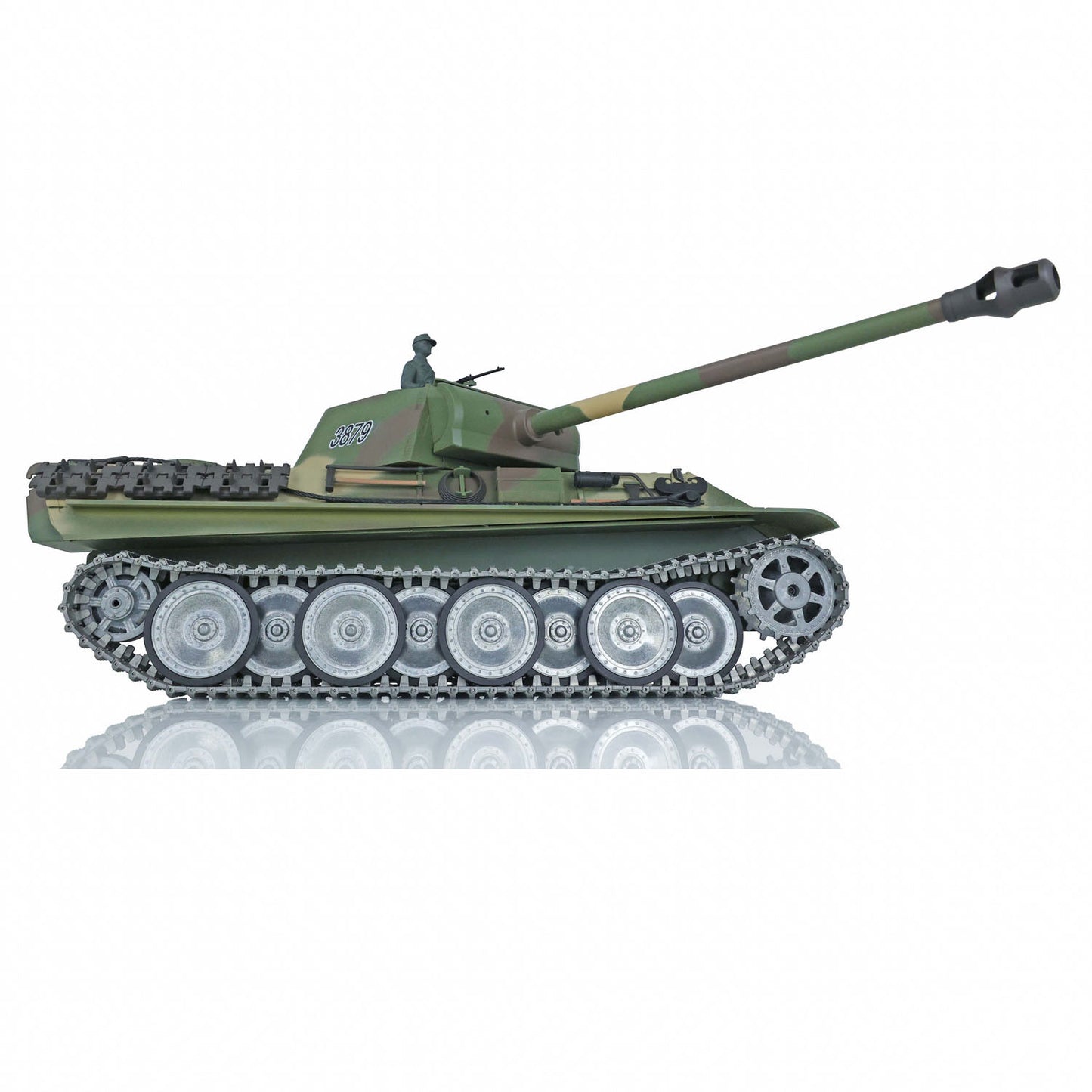 Henglong 1/16 Scale 7.0 Panther G 3879 RTR RC Tank Model FPV IR BB Unit 360 Degree Turret Smoke Metal Tracks Road Drive Idler Wheels Gearbox
