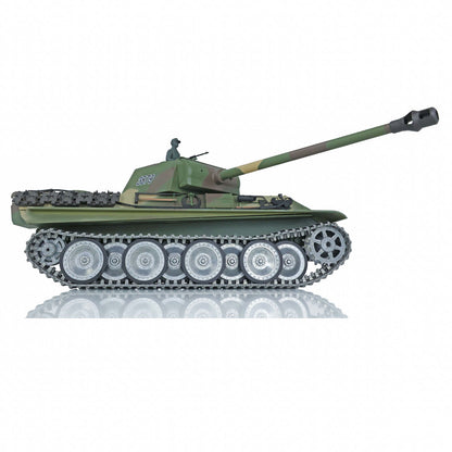 Henglong 1/16 Scale 7.0 Panther G 3879 RTR RC Tank Model FPV IR BB Unit 360 Degree Turret Smoke Metal Tracks Road Drive Idler Wheels Gearbox