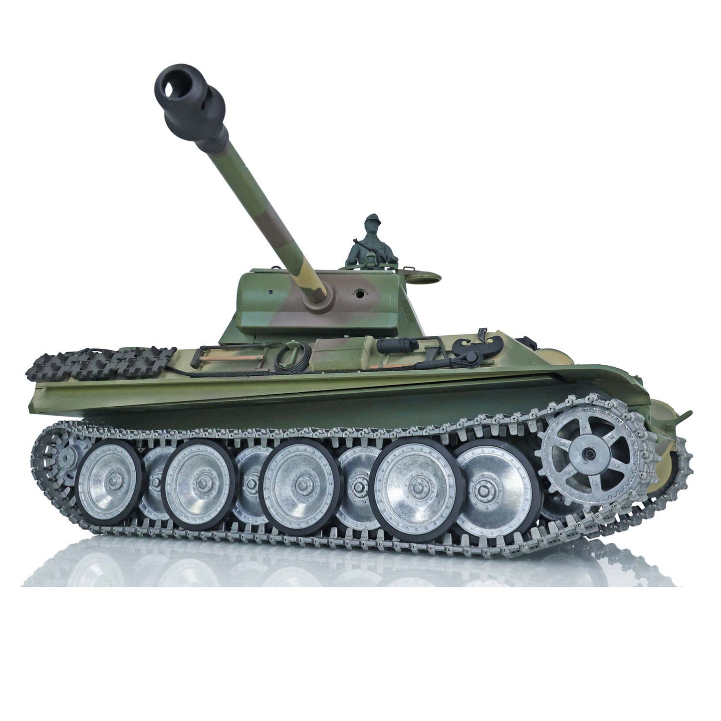 Henglong 1/16 Scale 7.0 Panther G 3879 RTR RC Tank Model FPV IR BB Unit 360 Degree Turret Smoke Metal Tracks Road Drive Idler Wheels Gearbox