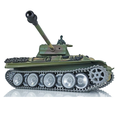 Henglong 1/16 Scale 7.0 Panther G 3879 RTR RC Tank Model FPV IR BB Unit 360 Degree Turret Smoke Metal Tracks Road Drive Idler Wheels Gearbox