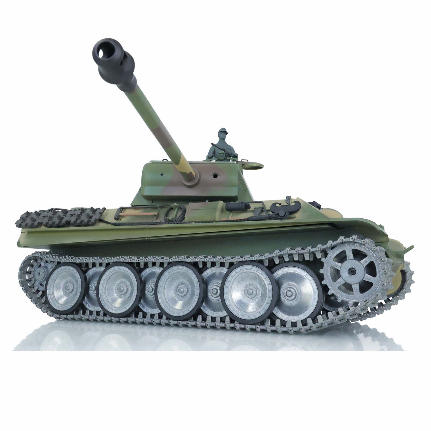 Henglong 1/16 Scale 7.0 Panther G 3879 RTR RC Tank Model FPV IR BB Unit 360 Degree Turret Smoke Metal Tracks Road Drive Idler Wheels Gearbox