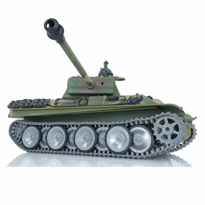 Henglong 1/16 Scale 7.0 Panther G 3879 RTR RC Tank Model FPV IR BB Unit 360 Degree Turret Smoke Metal Tracks Road Drive Idler Wheels Gearbox