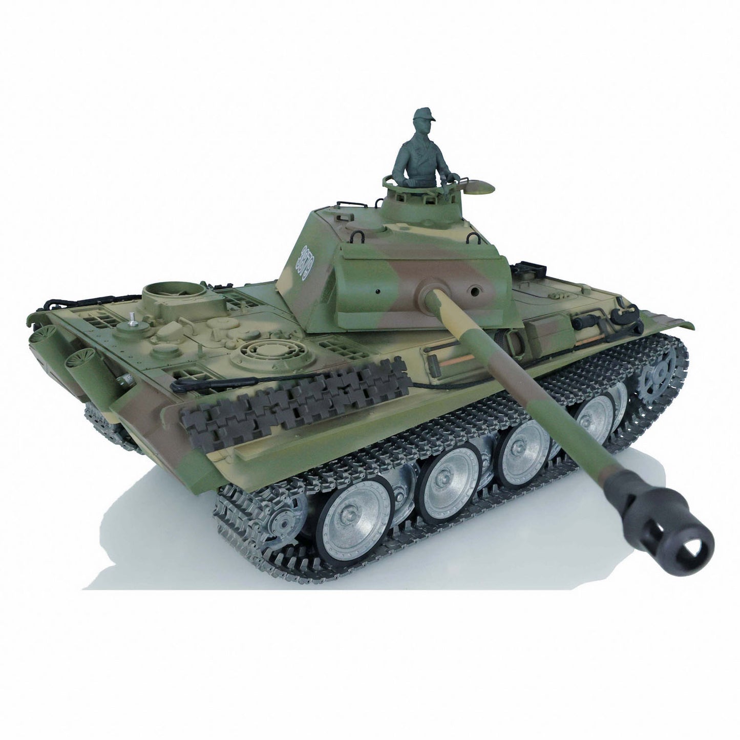 Henglong 1/16 Scale 7.0 Panther G 3879 RTR RC Tank Model FPV IR BB Unit 360 Degree Turret Smoke Metal Tracks Road Drive Idler Wheels Gearbox