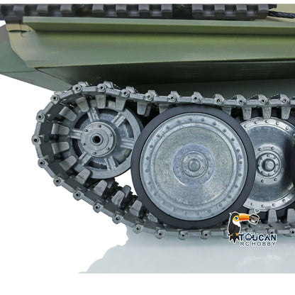 Henglong 1/16 Scale 7.0 Panther G RTR RC FPV Tank 3879 Metal Tracks Wheels Gearbox Model IR BB Unit 360 Degree Turret Rotation Sound Light Smoke