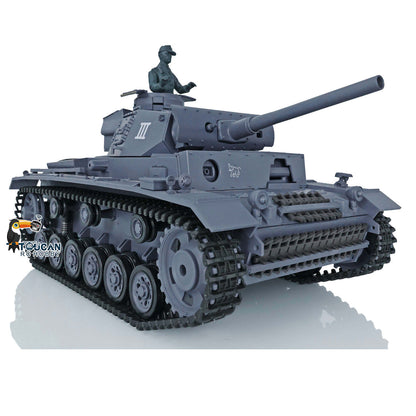 Henglong 1/16 7.0 Plastic Panzer III H/Panzer III L FPV RC Tank 3849 Gearbox 360 Degree Turret Rotation Infrared Combating System