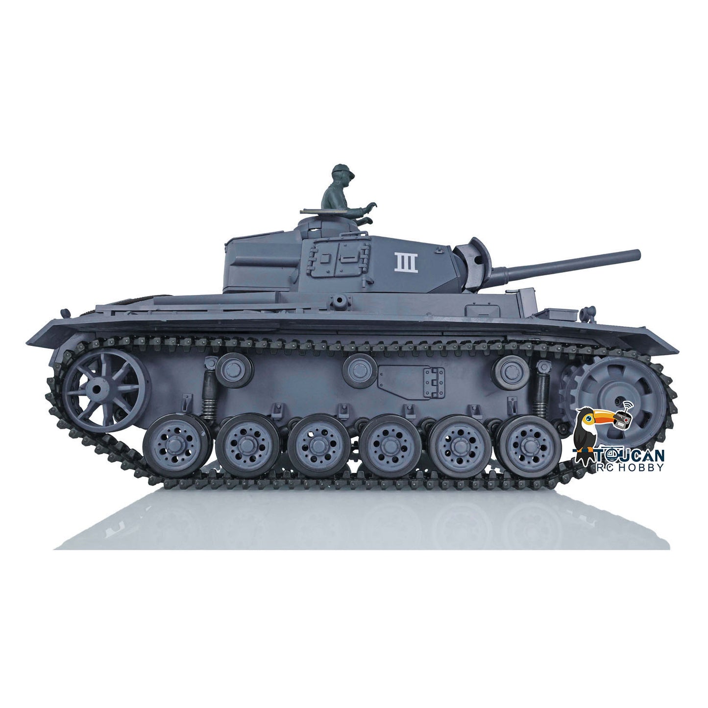 Henglong 1/16 Plastic 7.0 3848 3849 Panzer III H L RC Tank with FPV 360 Degree Turret Infrared System BB Smoke