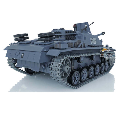 US Stock Henglong 1/16 7.0 3868 PRO German Stug III RTR RC Tank Smoke IR BB 340 Degrees Turret Sound Light Metal Tracks Drive Wheels Model